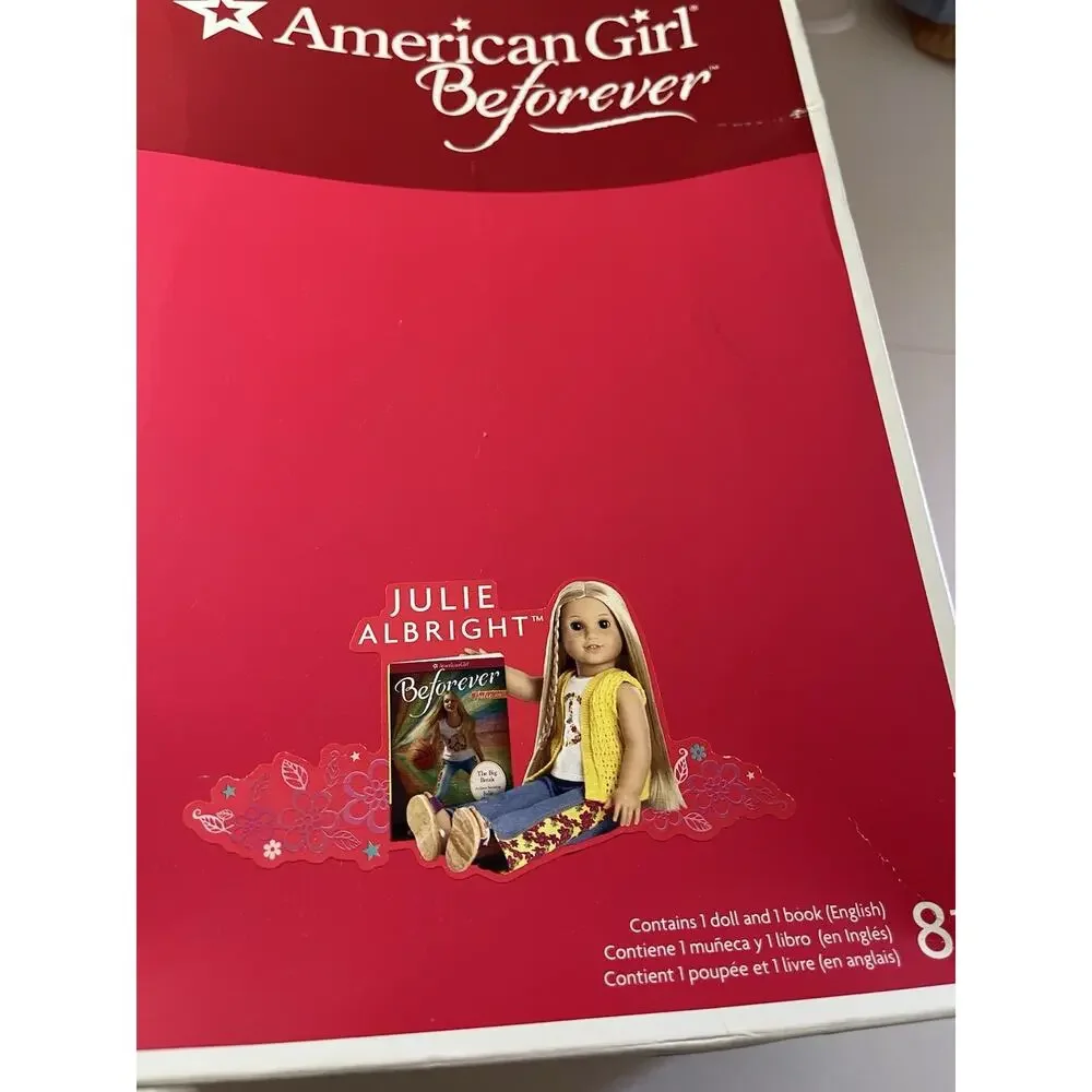 American Girl Retired Julie Albright Doll In Box EUC! Hippie Flower Child Boho